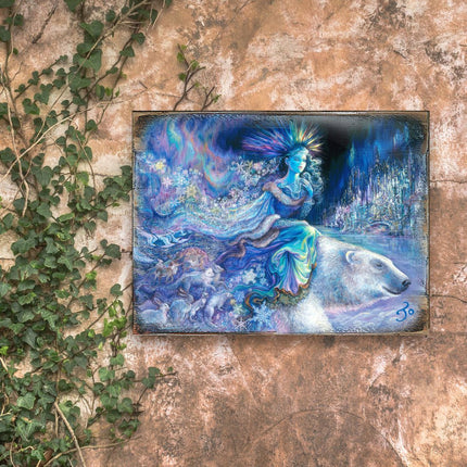Polar Princess Fantasy Wooden Wall Art by Josephine Wall - Fantasy Decor - 852126-JW-2