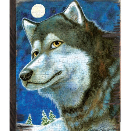 Snow Tracks Wooden Wall Art by Laura Seeley - Pets Dog and Cats Decor - 8511114B-0