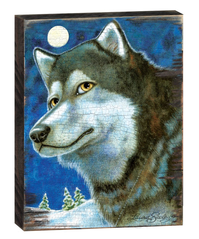 Snow Tracks Wooden Wall Art by Laura Seeley - Pets Dog and Cats Decor - 8511114B-0