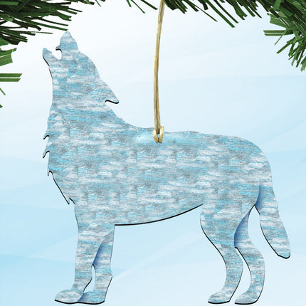 Wolf Shaped Wooden Rustic Ornaments Set of 3 99227-0