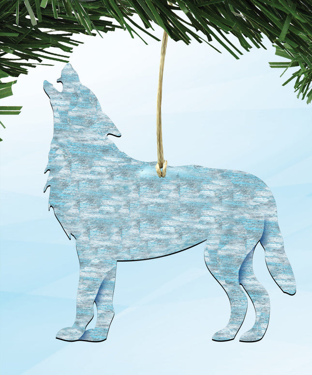 Wolf Shaped Wooden Rustic Ornaments Set of 3 99227-0
