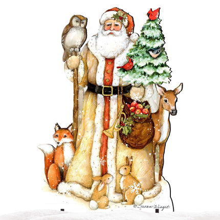 Ivory Santa Christmas Outdoor Decor by Susan Winget - Christmas Santa and Snowman Decor - 8471106F-SW-4