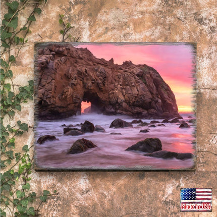 Ocean Sunset Art Wooden Wall Art by Nature Wonders - Nature Wildlife Decor  - 95403B-1