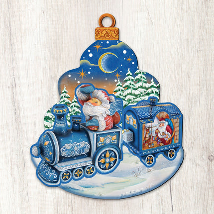 Christmas Train Christmas Door Decor by G. DeBrekht - Christmas Santa Snowman Decor - 8112180H-3