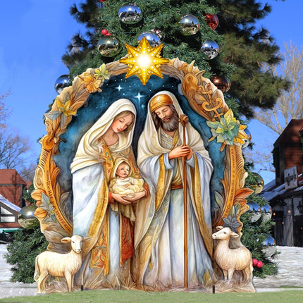 Nostalgic Nativity Scene Outdoor Decor by G. Debrekht - Nativity Holiday Decor - 8611074F-3