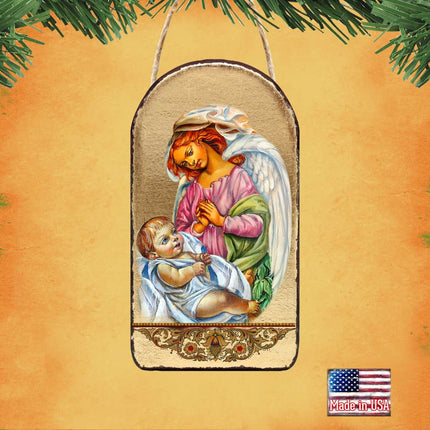 Blessing Angels Religious Christian Sacred Icon Ornament - Inspirational Icon Decor - 87028-1