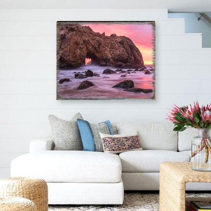Ocean Sunset Art Wooden Wall Art by Nature Wonders - Nature Wildlife Decor  - 95403B-3