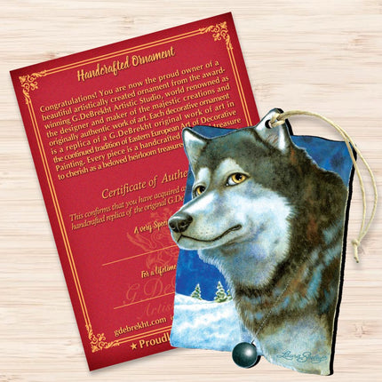Snow Tracks Wooden Ornaments Pets by Laura Seeley - Pets Dog and Cats Decor - 8511014-LS-3