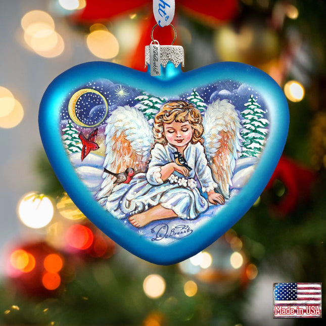 Girl Angel Glass Ornament by G. DeBrekht - Christmas Decor - 753-011-0