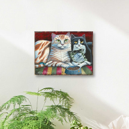 Kitty Cats Treat Wooden Wall Art by Laura Seeley - Pets Dog and Cats Decor - 8512113B-3