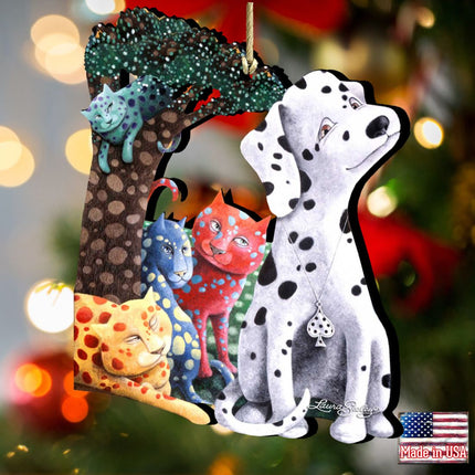 The World We Weave Wooden Ornaments by Laura Seeley - Pets Dog and Cats Decor - 8511013-LS-2