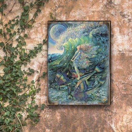 Surfers Dream Fantasy Wooden Wall Art by Josephine Wall - Fantasy Decor - 852152-JW-2
