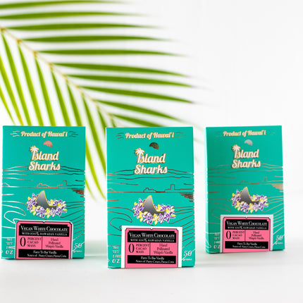 Vegan 0 Percent White Chocolate w/ 100% Hawaiian Vanilla Bean 3-Pack!-0