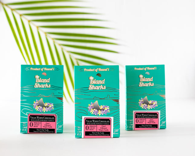 Vegan 0 Percent White Chocolate w/ 100% Hawaiian Vanilla Bean 3-Pack!-0