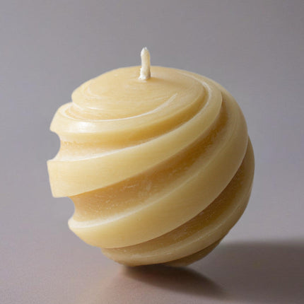 Beeswax Ball Candles | Swirl | Sphere Shape