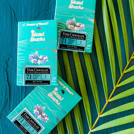 72% Hawaiian Dark Chocolate with Alaea (Sea Salt) 3-Pack!-0