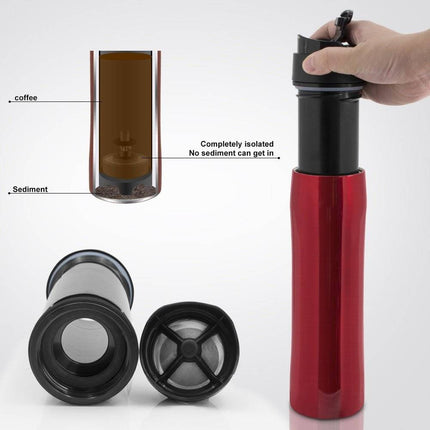 Stainless Steel Portable French Press | Fresh Coffee On the Go-3