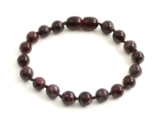Garnet Gemstone Knotted Red Anklet Bracelet-0