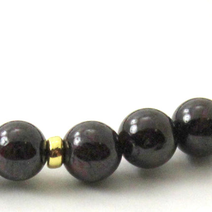 Stretch Bracelet With Silver and Garnet Gemstone-2