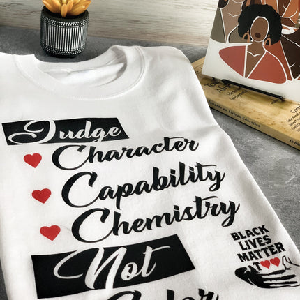 Judge Character Not Color Fashion Tee-1