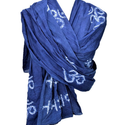 OM Namah Shivay - Omkara Prayer Shawl - Shibori style-2