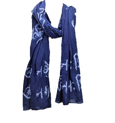 OM Namah Shivay - Omkara Prayer Shawl - Shibori style-0