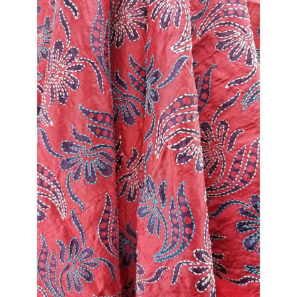 Embroidered Floral Silk Shawl-2