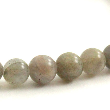 Stretch Bracelet With Sterling Silver and Gray Labradorite-2