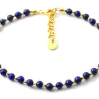 20-22 cm (7.9-8.6 inches) / With Golden Silver Beads