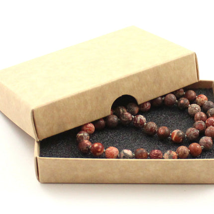 Leopardskin Jasper Gemstone Pink Knotted Necklace-1