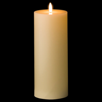Luxury Natural Glow 3.5 x 9 Real Wax LED Cream Candle