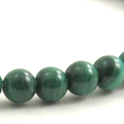 Stretch Bracelet With Green Malachite Gemstones-2