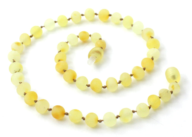 Amber Baltic Raw Milky Kids Necklace-0