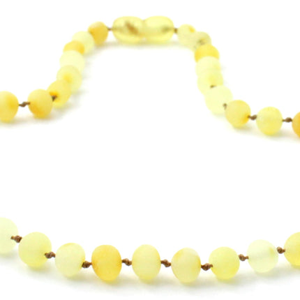 Amber Baltic Raw Milky Kids Necklace-1