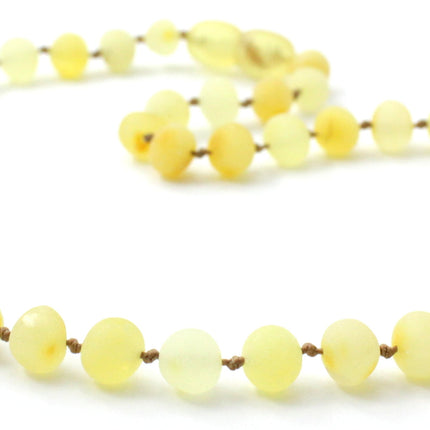 Amber Baltic Raw Milky Kids Necklace-2