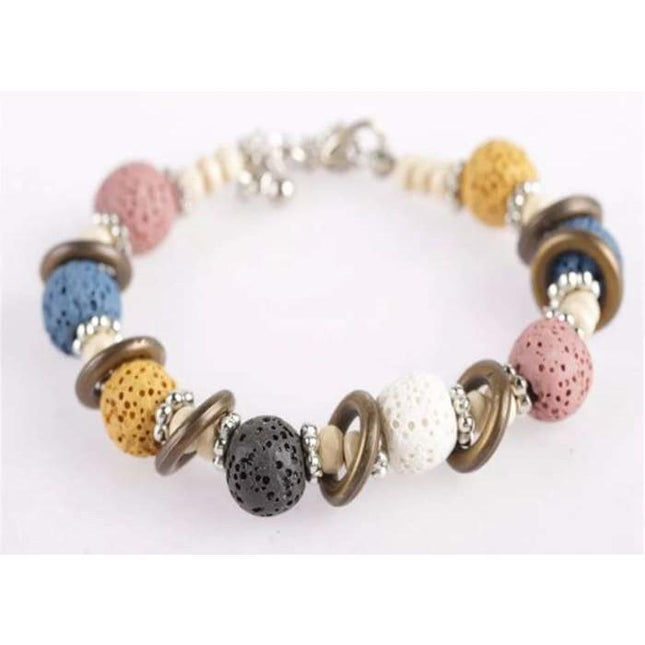 Multi Color Lava Stone Bracelet 1-0