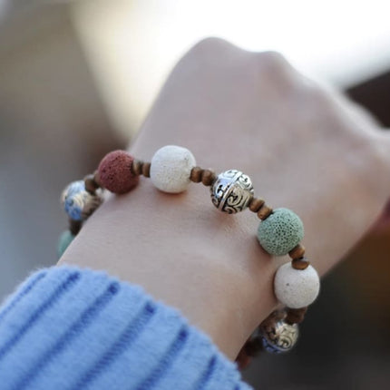 Multi Color Lava Stone Bracelet 3-2