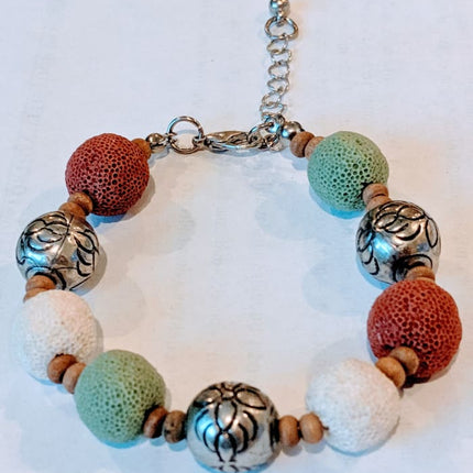 Multi Color Lava Stone Bracelet 3-0