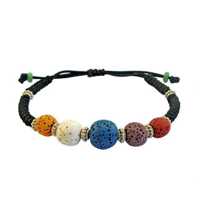 Multi-Color Lava Stone Bracelet-0