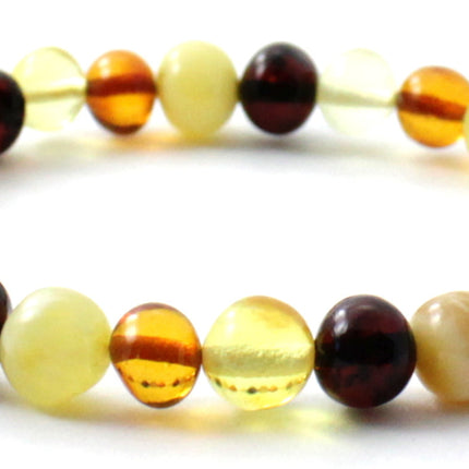 Amber Polished Stretch Bracelets for Adults-3