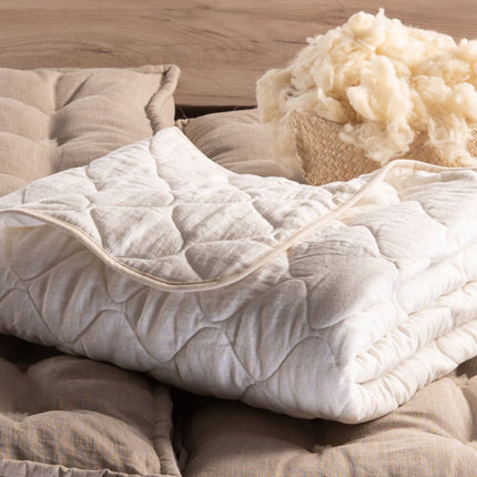 Natural linen quilt - Blanket for All season-3