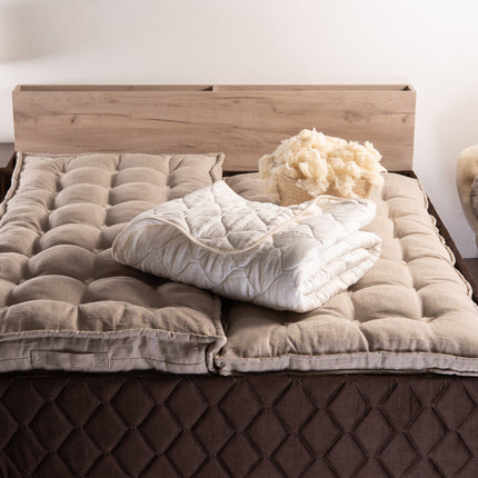Natural linen quilt - Blanket for All season-4