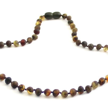Amber Baltic Raw Green Baroque Necklace-2