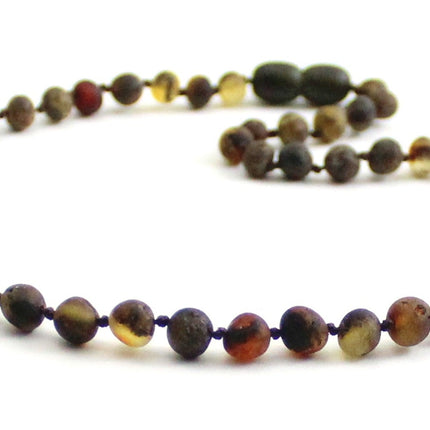 Amber Baltic Raw Green Baroque Necklace-3