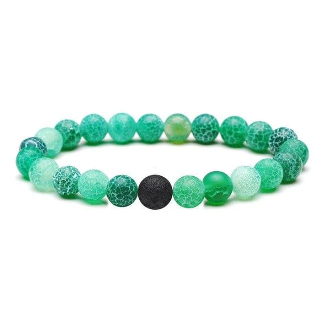 Neon Green Lava Stone Bracelet-0