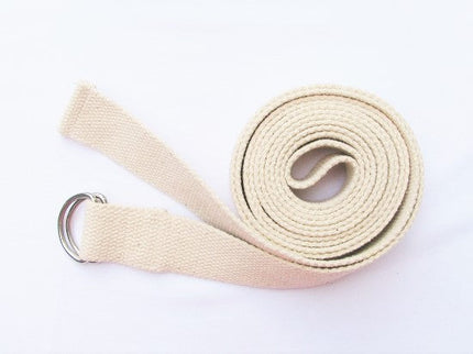 D-ring Handwoven cotton yoga Strap - 6'-3