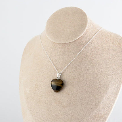 Tiger's Eye Pendant - Heart-1