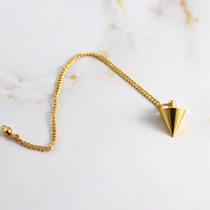 Cone Pendulum - Gilded Brass-2