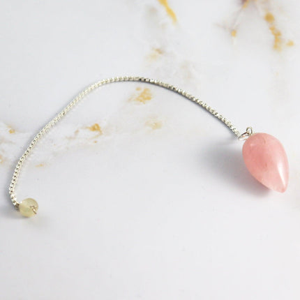 Drop Pendulum - Rose Quartz-2