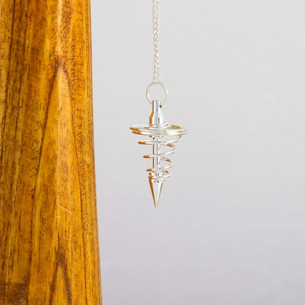 Spiral Pendulum - Silver-plated brass-0